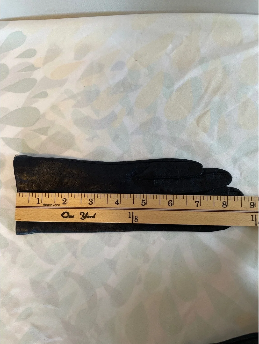 Vintage Leather Dress Gloves Midnight Navy Perforated Women's 6.5